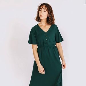 One Loved Babe green Windsor dress size xs